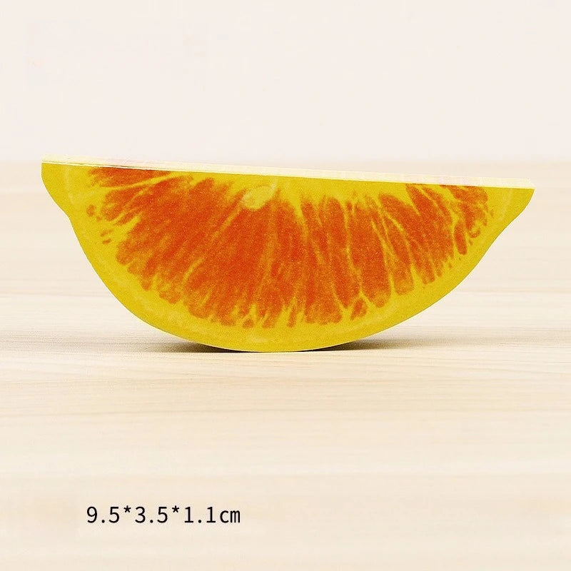 100 Pages Creative Apple Notes DIY Post-it Notes Fruit Post-it Notes School Office Account Stationery Stickers Peaceful Pleasures Health and Wellness 1PC-Orange A