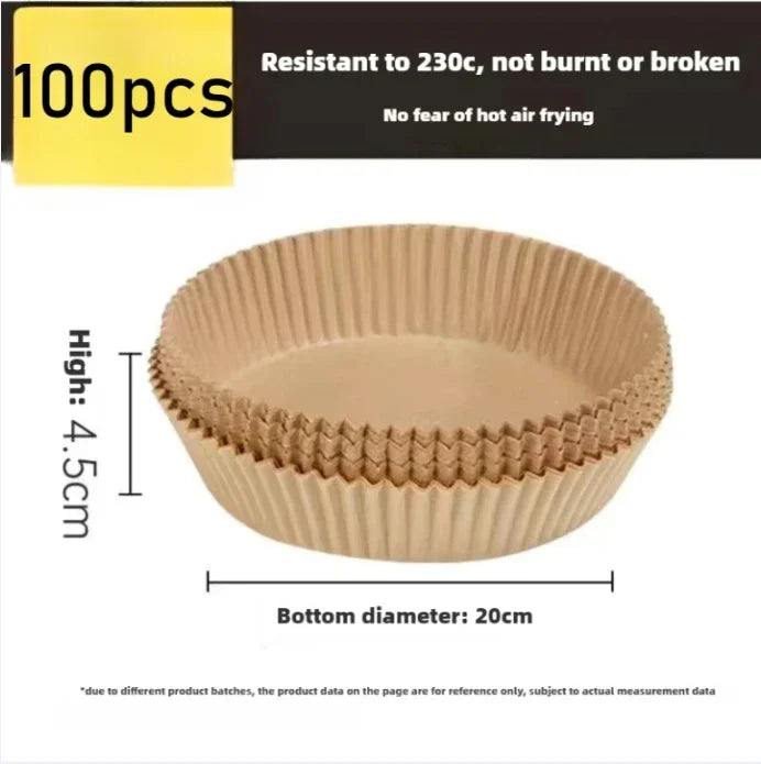 Disposable Air Fryer Parchment Liners | Non-Stick Baking Paper