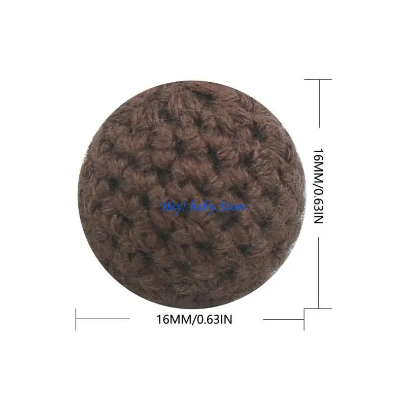 16mm Crochet Beads for Pacifier Clips, Keychains & Jewelry