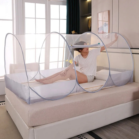 Portable Folding Travel Mosquito Net – Single Bed Bug Net Travel Mosquito Net Peaceful Pleasures Health and Wellness