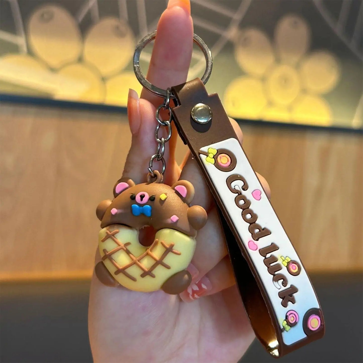 Cute Donut Animal Keychains – Bag Charms for Women & Teens