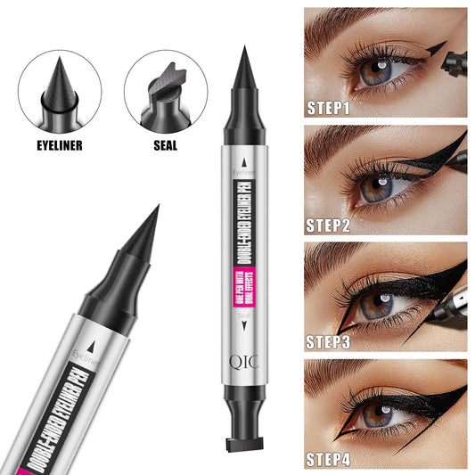 QIC Double-Ended Stamp Liquid Eyeliner Pen – Waterproof Stamp Eyeliner Pen Oasis Select