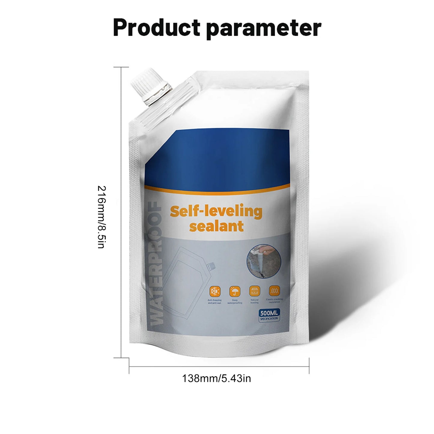 500ml Concrete Crack Filler Sealant Waterproof Quick-Drying Adhesive For Garage Floor Kitchen, Leak Repair For Corners Peaceful Pleasures Health and Wellness 500ml D