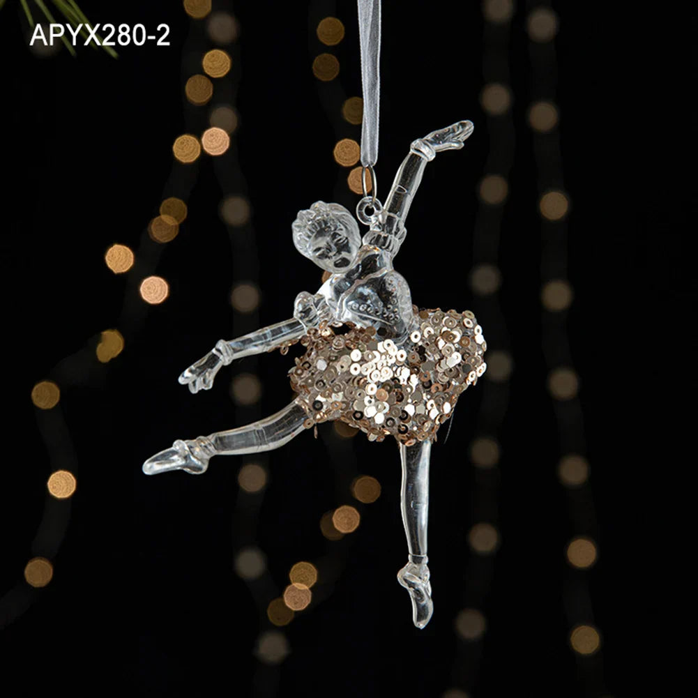 Crystal Acrylic Snowflake Christmas Ornaments – Transparent
