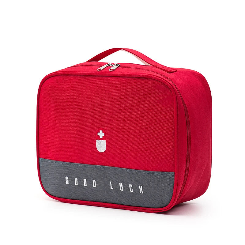 First Aid Kit Portable Medical Epidemic Prevention Travel Medical Household Outdoor Emergency Children's Medication Storage Heal Peaceful Pleasures Health and Wellness Red Large