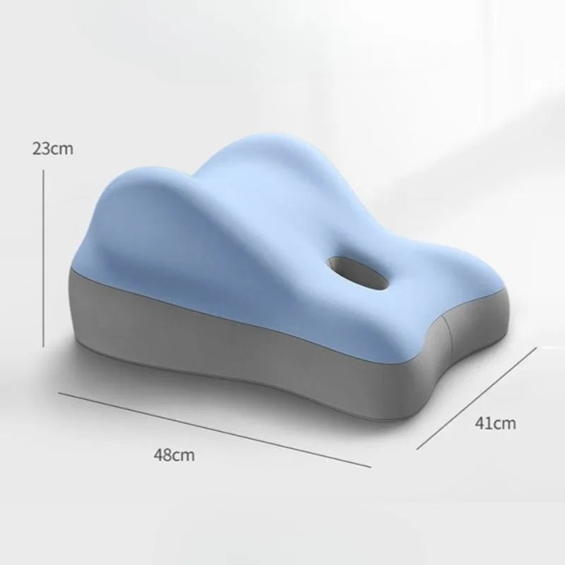 Multi-Functional Ergonomic Bed Pillow Bedroom Furniture Memory Foam Waist Cushion Cushion Tummy Pillow Wedge-shaped Pillow Peaceful Pleasures Health and Wellness BLUE