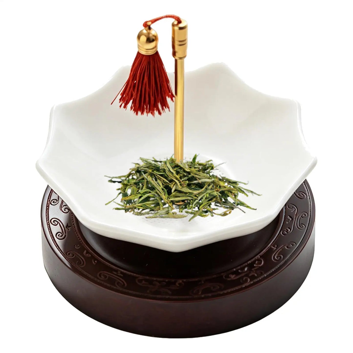 Ceramic Umbrella Tea Strainer with Stand | Loose Leaf Infuser