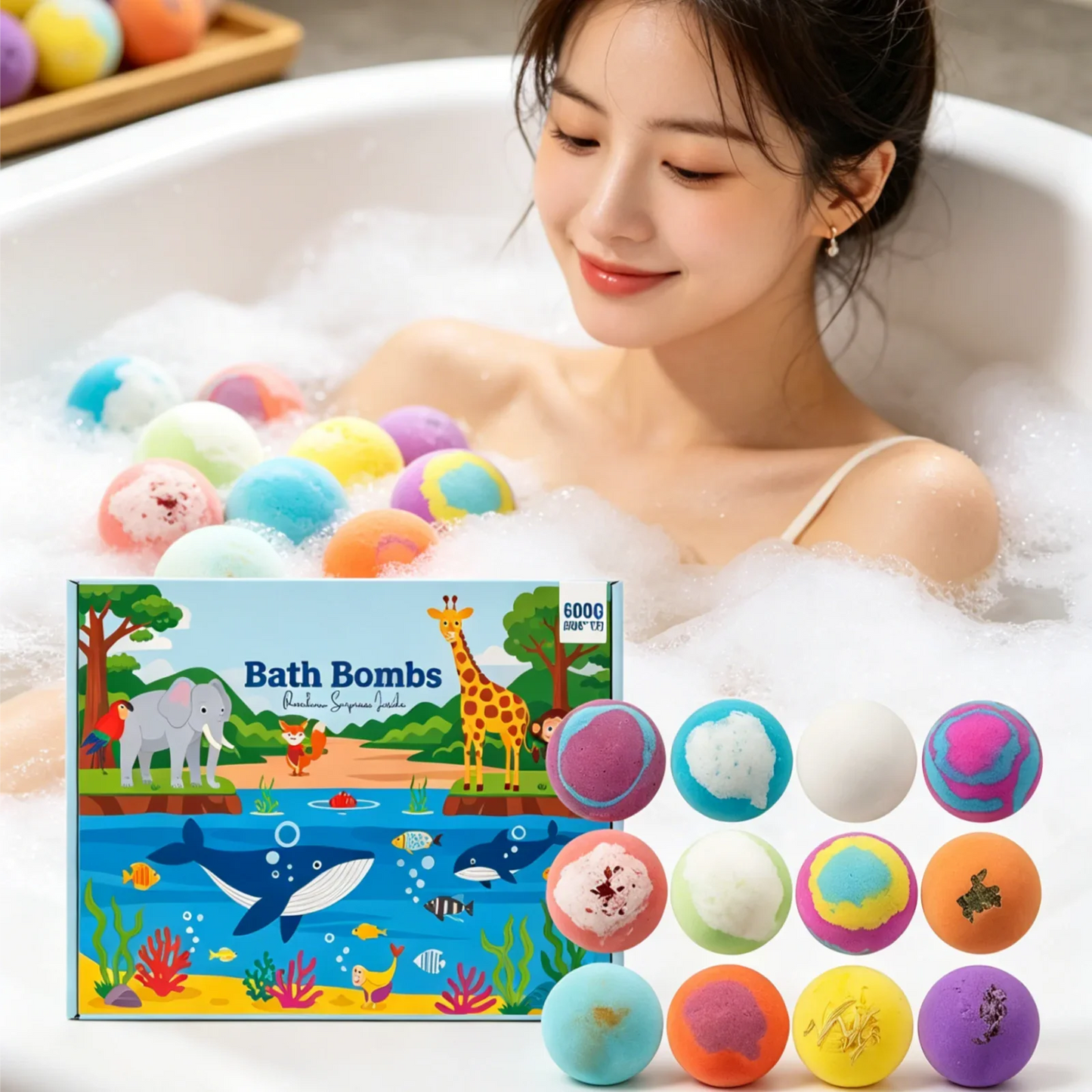 Kids Bath Bombs with Surprise Toys – 12pc Moisturizing Set