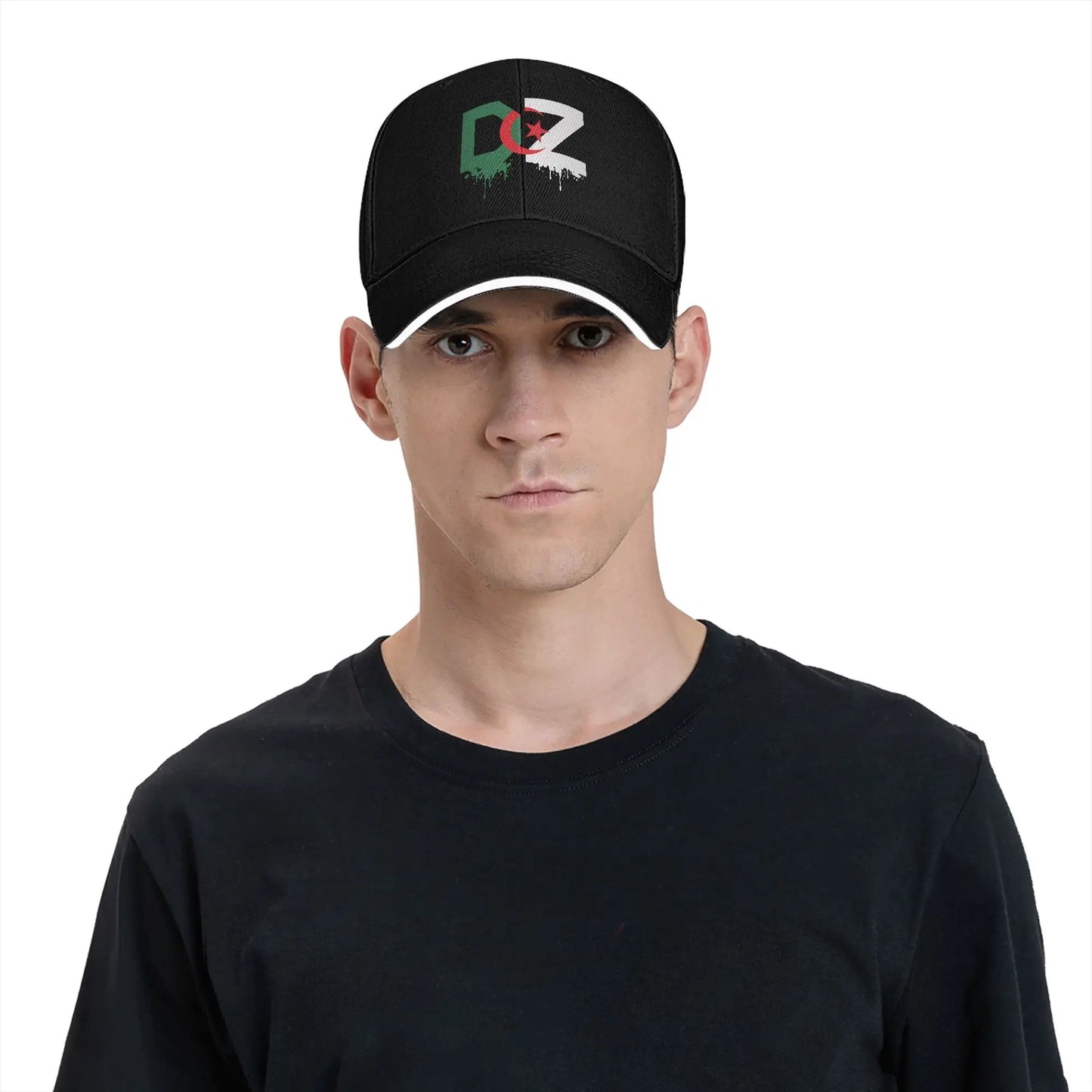 Summer DZ Algeria Algerian Flag Baseball Cap Outdoor Sports Trendy Design Sun Trucker Hat Men Women Sunscreen Snapback Cap Peaceful Pleasures Health and Wellness