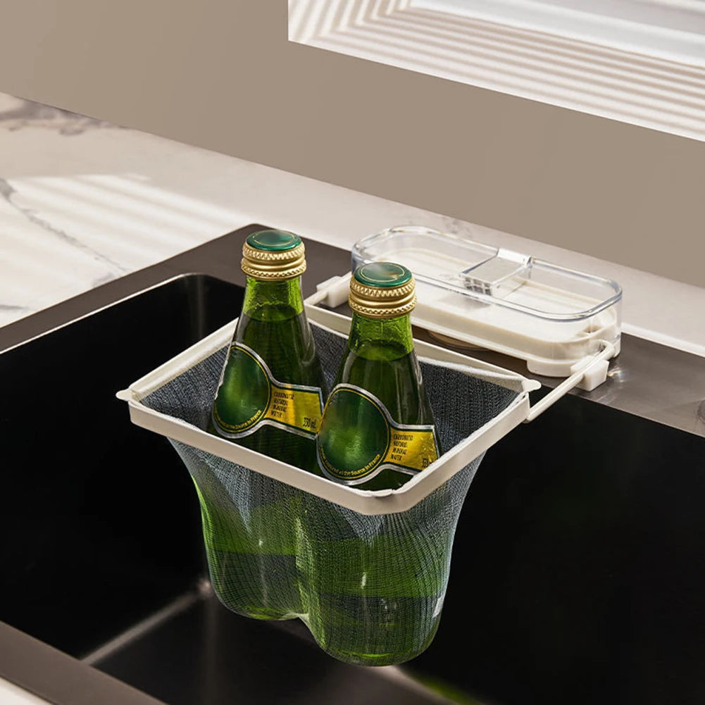 Disposable Filter Sink Filter Rack Kitchen Dirt Net Cleaning Mesh Bag Cleaning Kitchen Folding Design Fine Hole Drainage Rack Peaceful Pleasures Health and Wellness