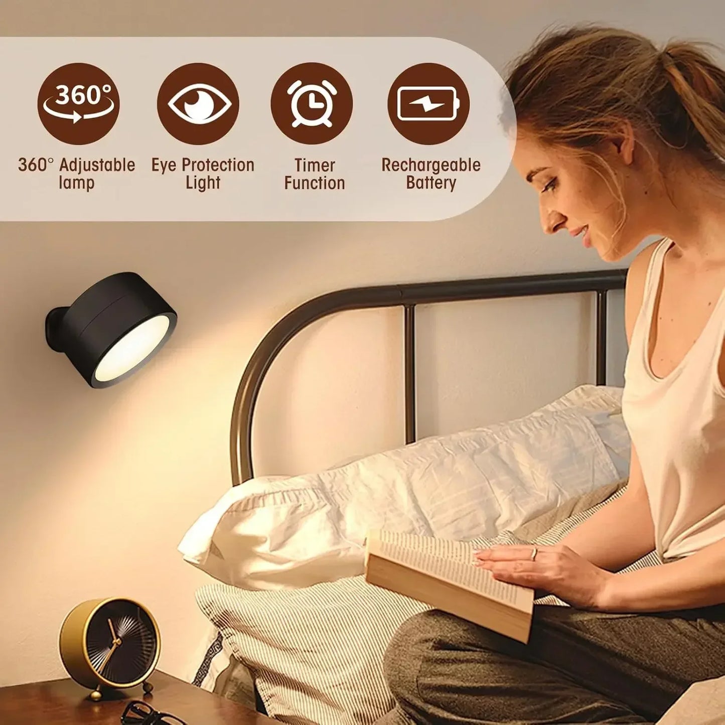 LED Wall Sconce | Dimmable USB Rechargeable Magnetic Light