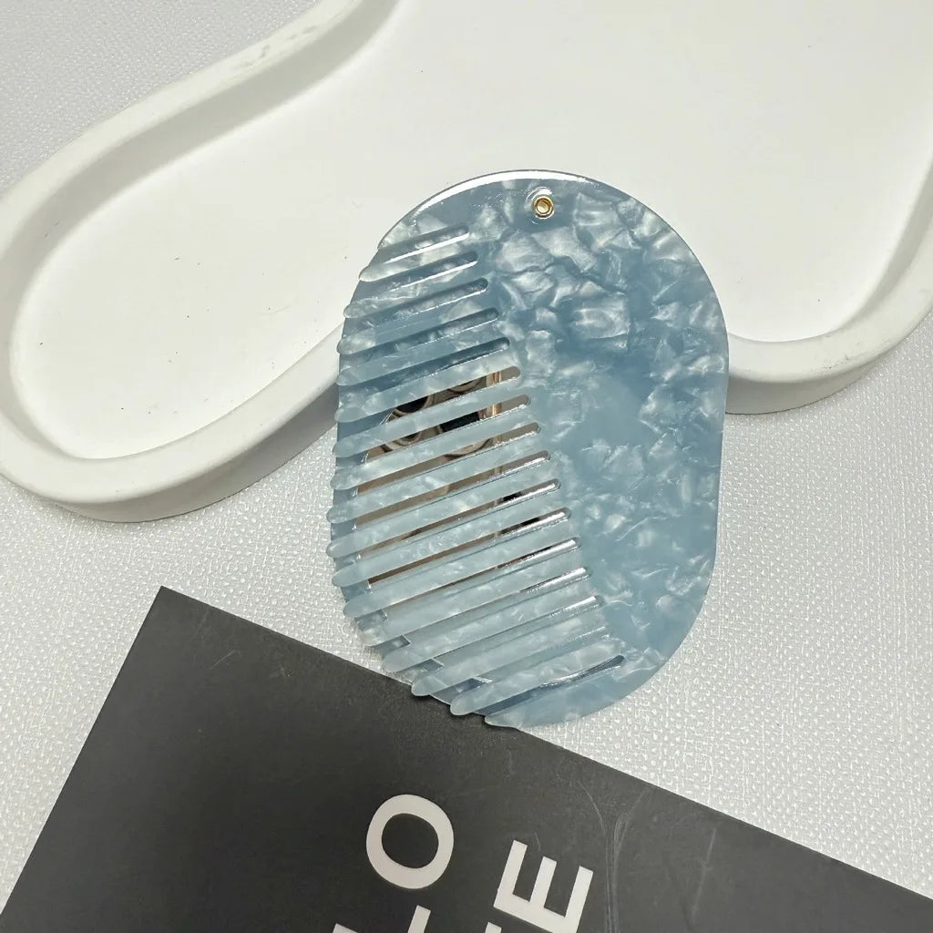 2-in-1 Folding Mirror Comb | Acetate Pocket Travel Hair Brush