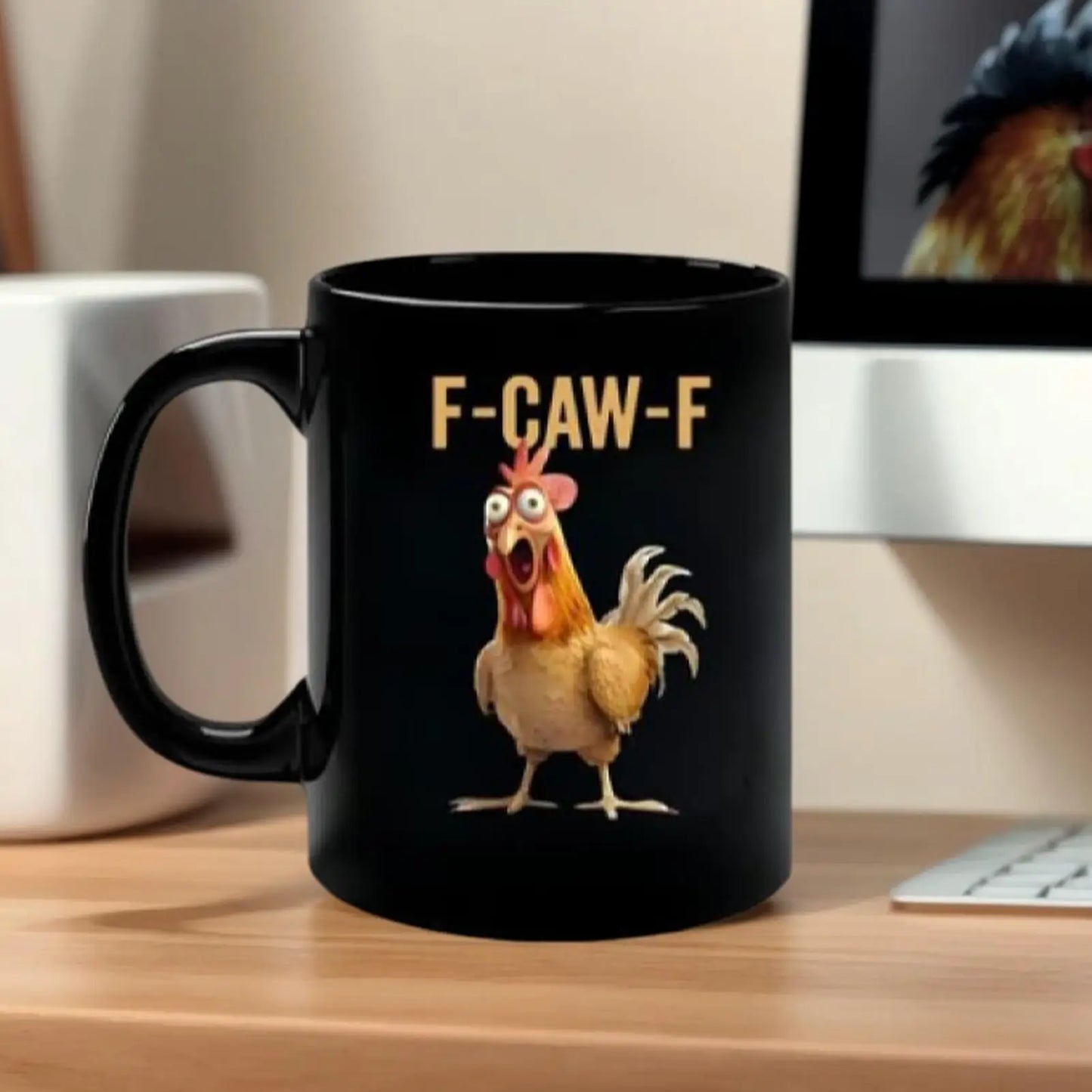 Funny Chicken Ceramic Coffee Mug – Farmhouse Novelty Gift 11oz