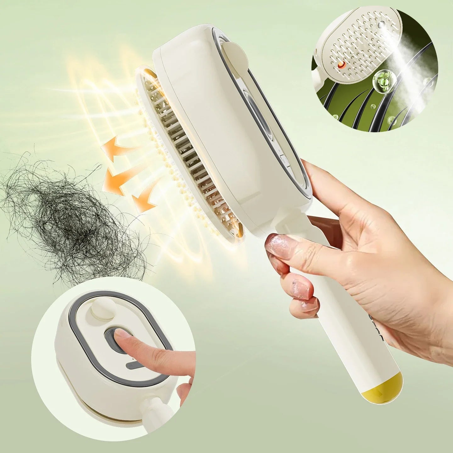Electric Spray Hair Brush – 2-in-1 Mist Comb, Anti-Static