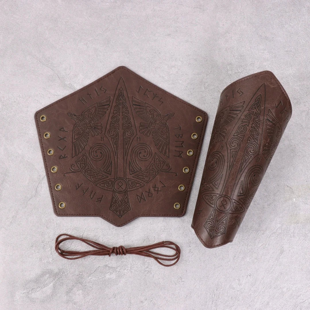 Medieval Men Cosplay Arm Warmers Lace-up Vintage Pirate Knight