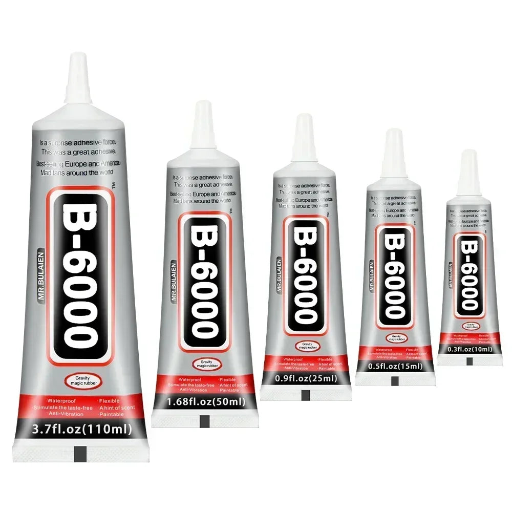 B6000 9ml 15ml 25ml 50ml Rhinestones Crystal Adhesive Mobile Phone Screen Super Glue Repair Jewelry DIY Crafts Glass Supplies Peaceful Pleasures Health and Wellness