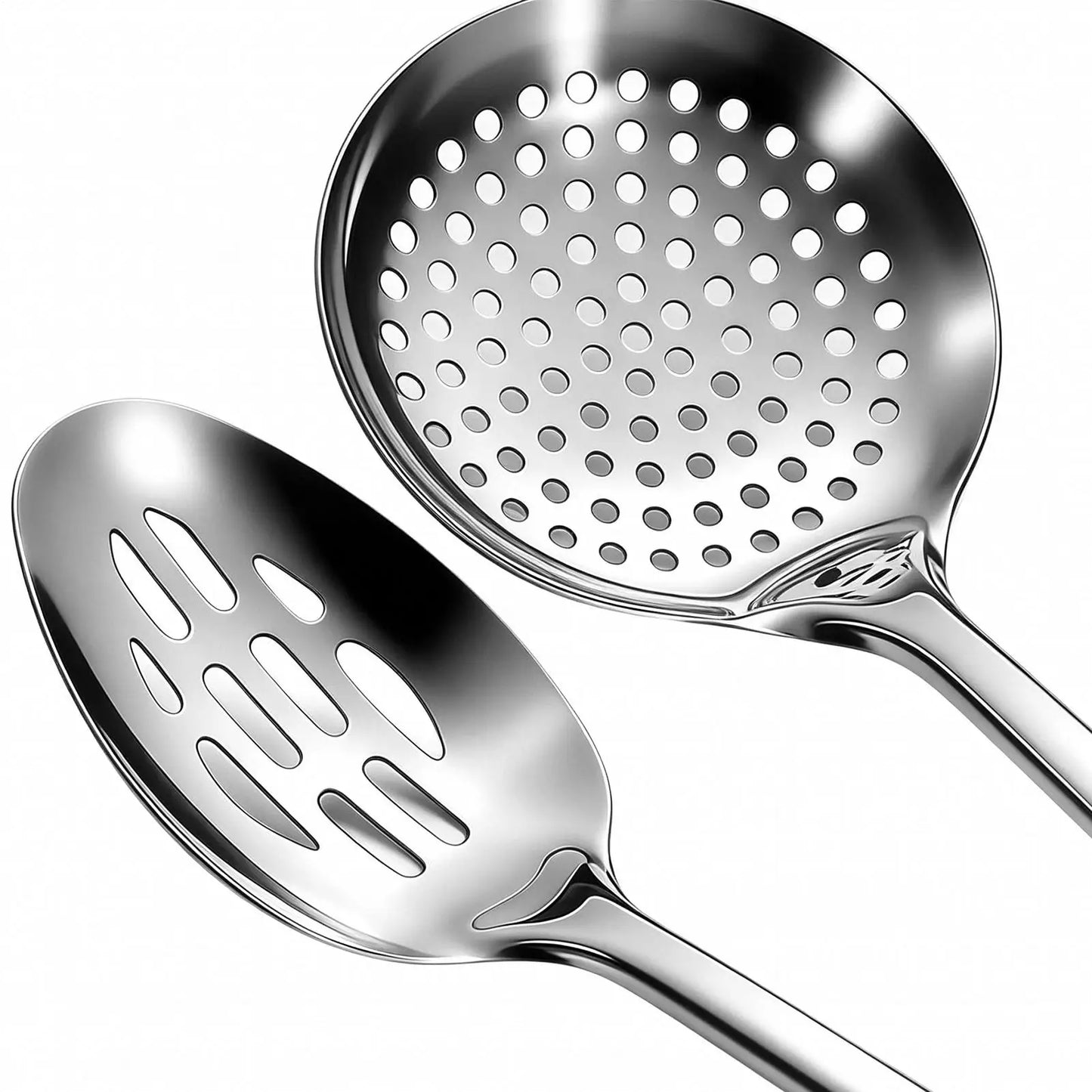 304 Stainless Steel Skimmer & Strainer Spoon Set | Kitchen Tools