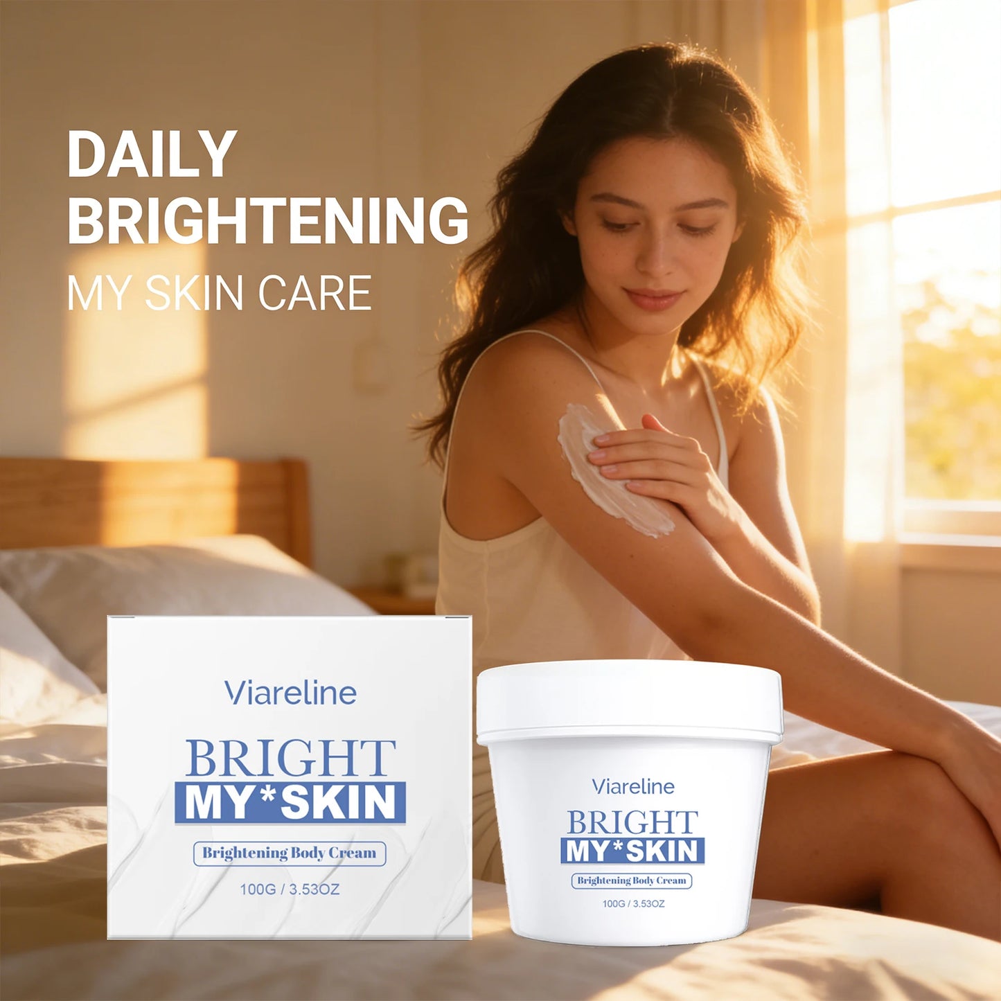Brightening Body Cream Soothing Skin Improve Dullness Reduce Dark Spot Non-greasy Long-Lasting Moisturizing & Firming Body Lotio Peaceful Pleasures Health and Wellness