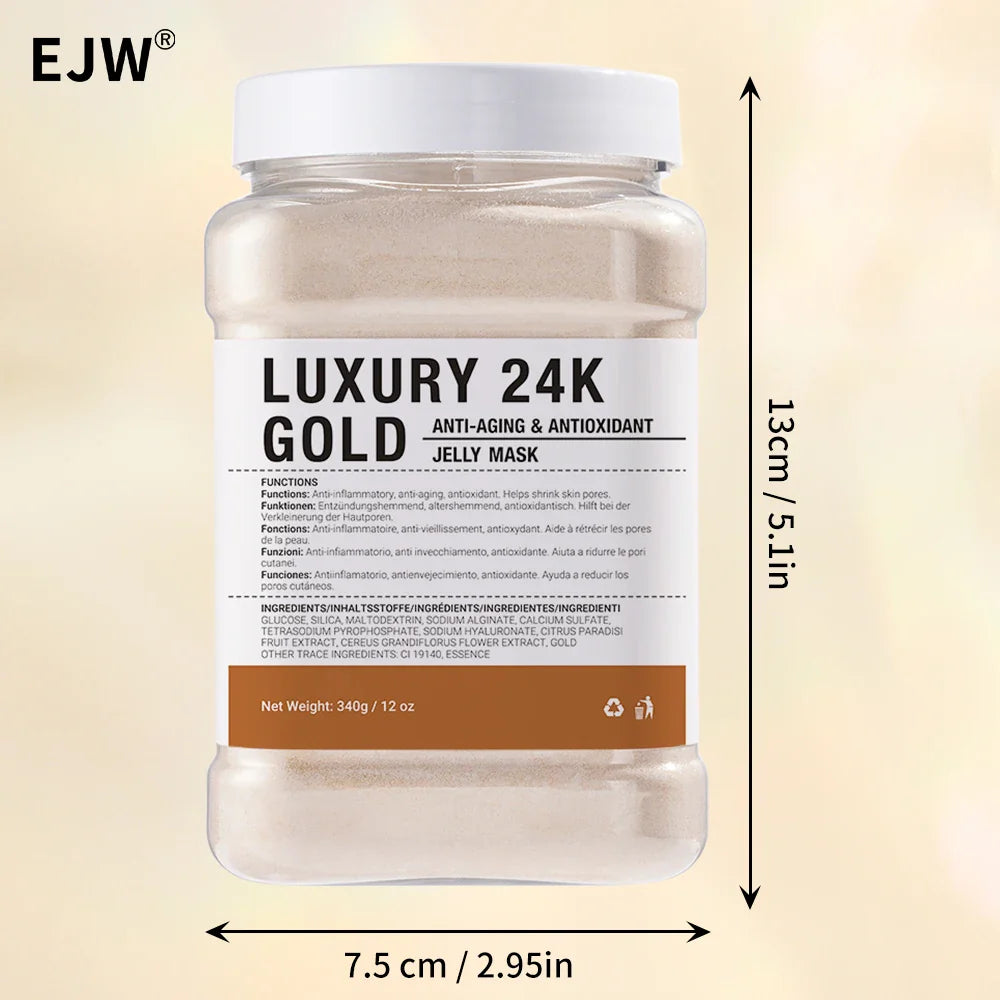 24K Gold Anti-Aging Jelly Mask Powder – Peel-Off Hydro Face Mask