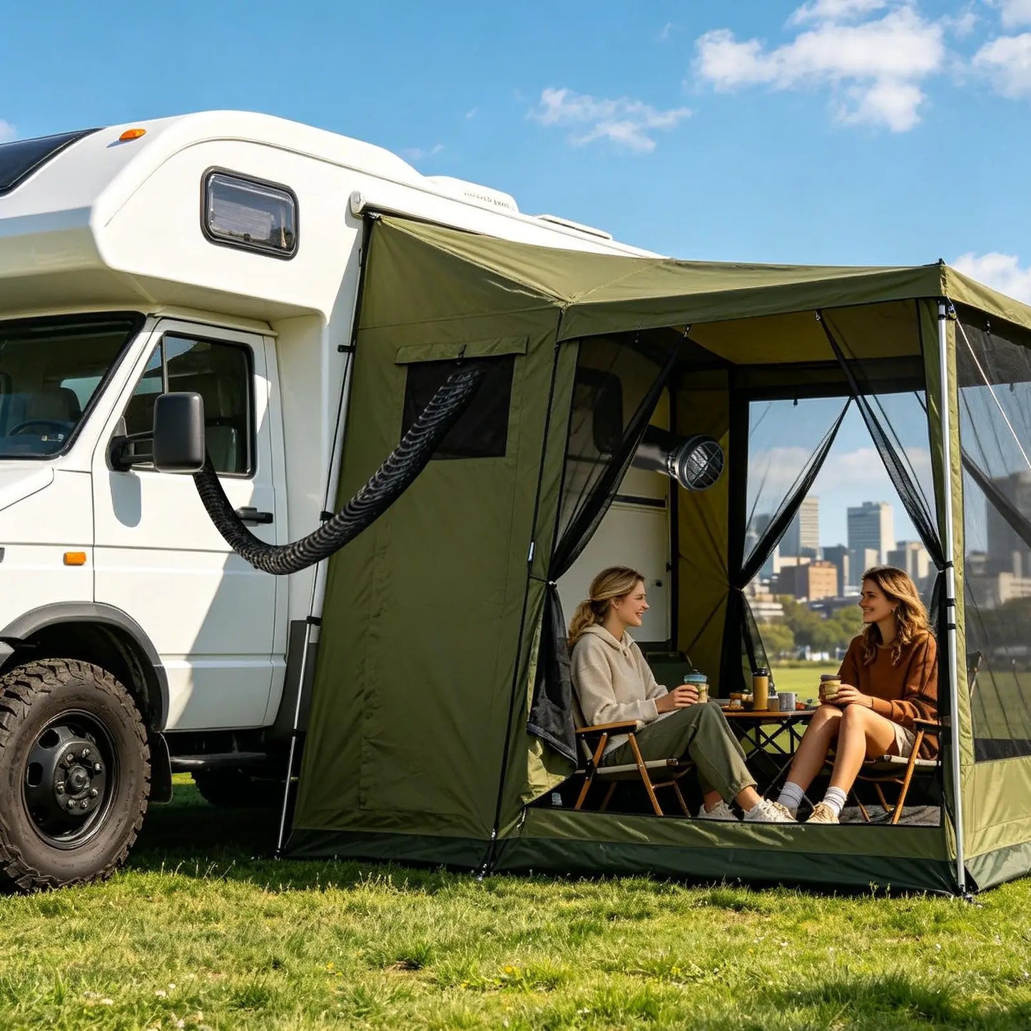 Foldable Car AC Vent Extender | SUV, RV, Truck & Camping