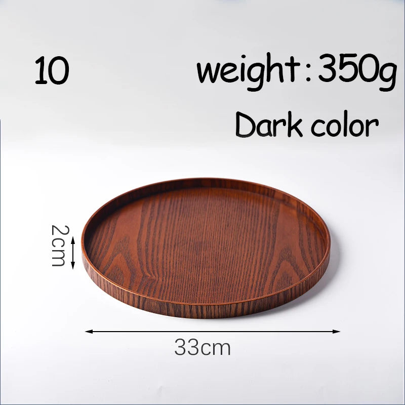 Oval Serving Trays Tableware Dessert Tea Saucer Coasters Coffee Coasters Wooden Plate Storage Food Display Home Hotel Decor Peaceful Pleasures Health and Wellness 10