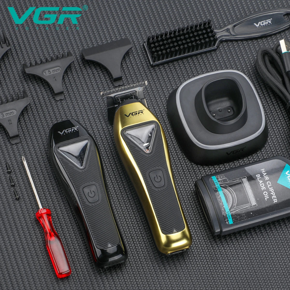 VGR High end Electric Hair Clipper Metal Body Hair Trimmer Powerful Power Electric Carving Pusher Personal Hair Care Set V-994 Peaceful Pleasures Health and Wellness