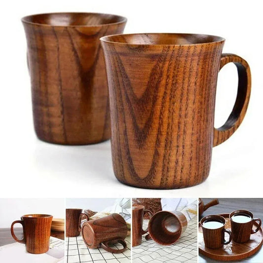 Handcrafted Jujube Wood Mug – Natural Wood Coffee, Beer & Tea Cup for Home, Camping & Gifting Peaceful Pleasures Health and Wellness 201-300ml