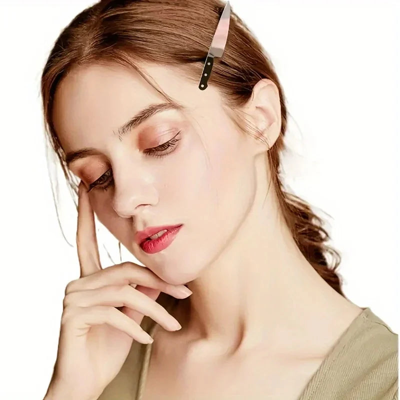 Knife-Shaped Barrettes – Stylish Bang Clips for Daily Use (2pcs) Peaceful Pleasures Health and Wellness