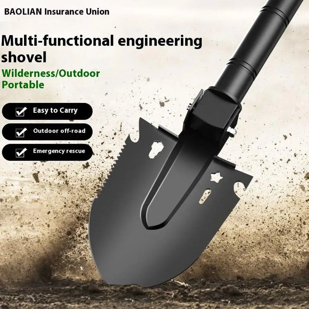 Portable Multifunctional Camping Shovel for Outdoor Tasks Peaceful Pleasures Health and Wellness
