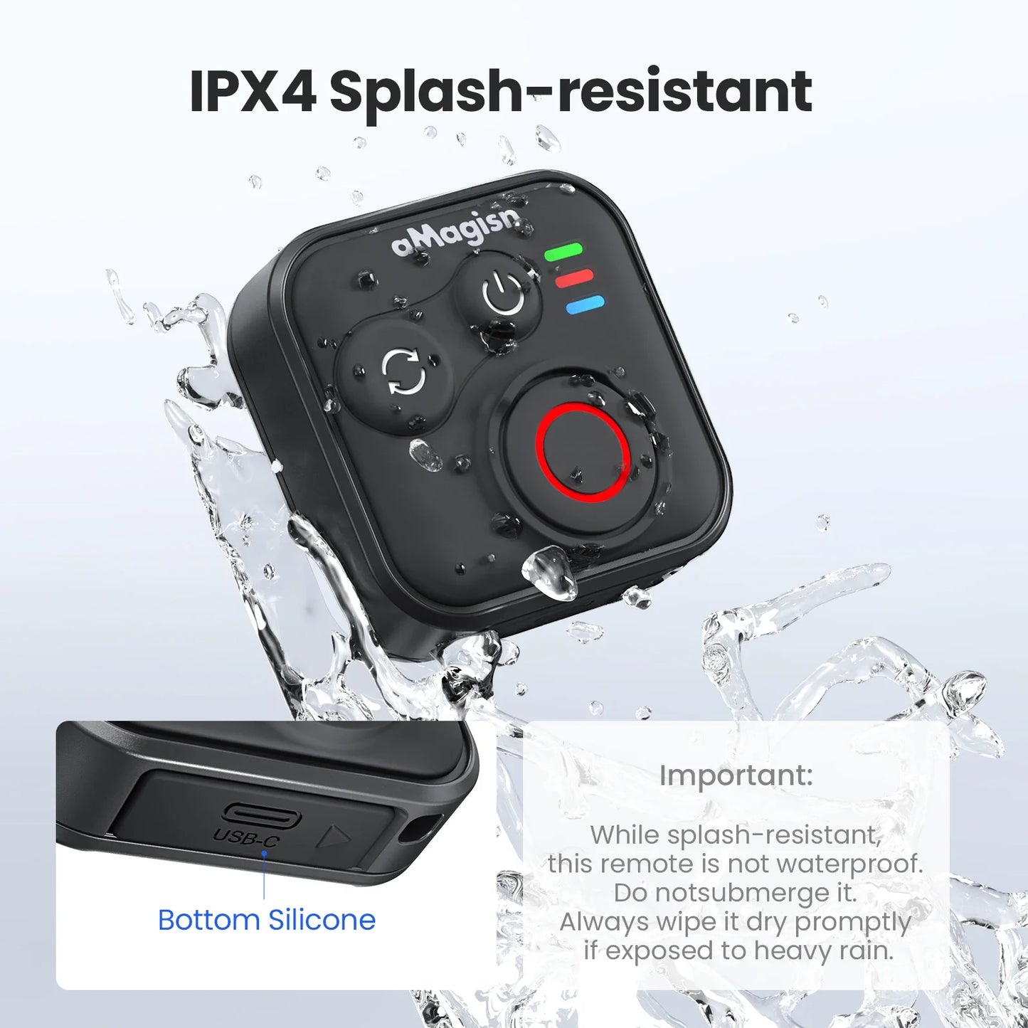 AMagisn Bluetooth Remote for Insta360, GoPro & DJI | 76m Range