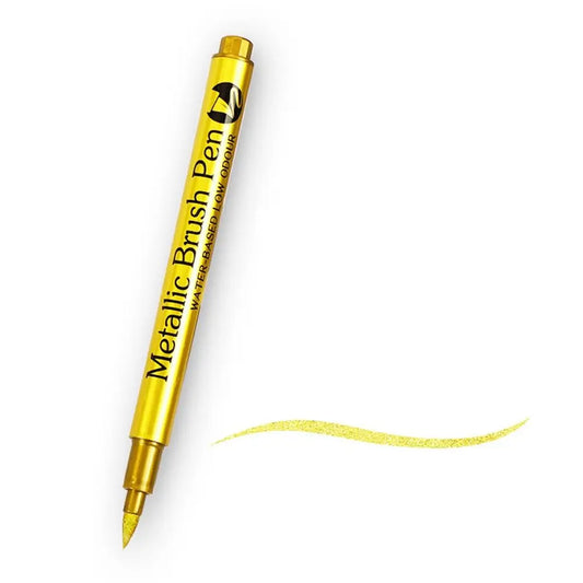 Ink Is Shiny Metallic Marker Pens Not Fade Long-lasting Paint Marker Pens Permanent Waterproof Resin Mold Pen Rock Painting Peaceful Pleasures Health and Wellness golden-soft tip