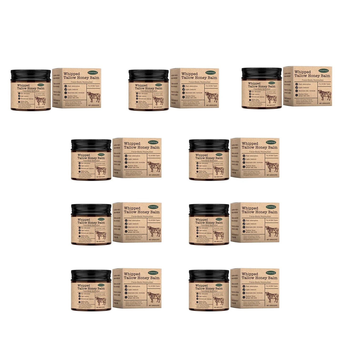 WoodSleep Beef Tallow & Honey Face Body Cream – Deep Moisture