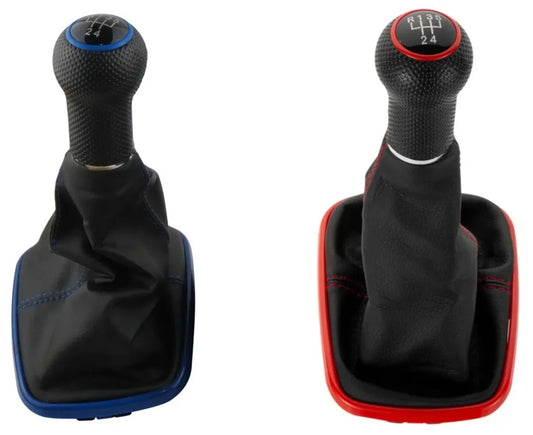 5/6 Speed Gear Shift Knob For Volkswagen VW MK4 Golf 4 IV GTI R32 1999-2005 Jetta Bora 1999-2004 Blue Frame Gaitor Boot Peaceful Pleasures Health and Wellness 5 speed red and blue
