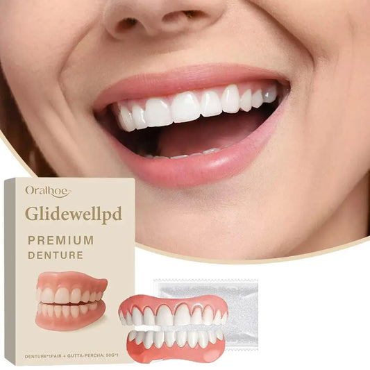 Reusable Silicone Fake Teeth Veneers – Upper & Lower Set Cosmetic Teeth Veneers Peaceful Pleasures Health and Wellness