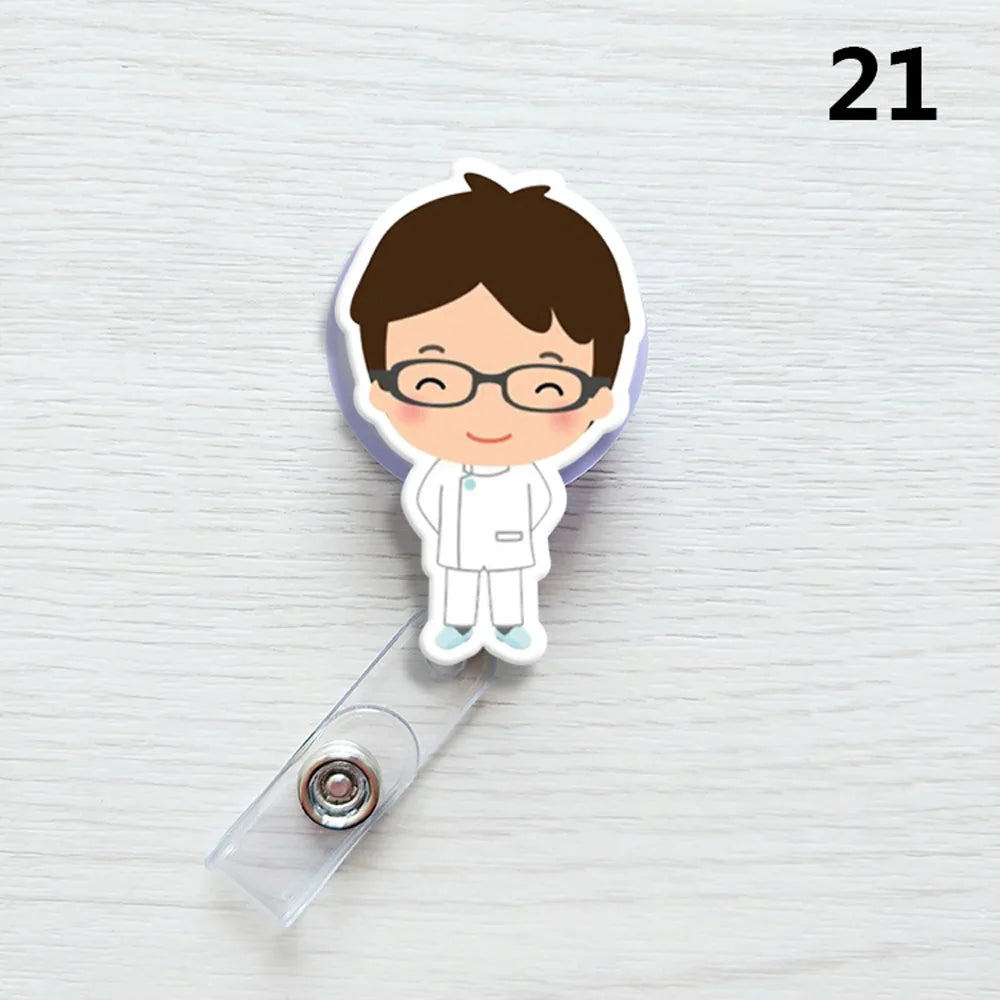 Nurse Exhibiton ID Name Card Badge Reel Doctor Clips Office Supplies Card Holder Clip Badge Holder Clip Name Card Holder Peaceful Pleasures Health and Wellness 21