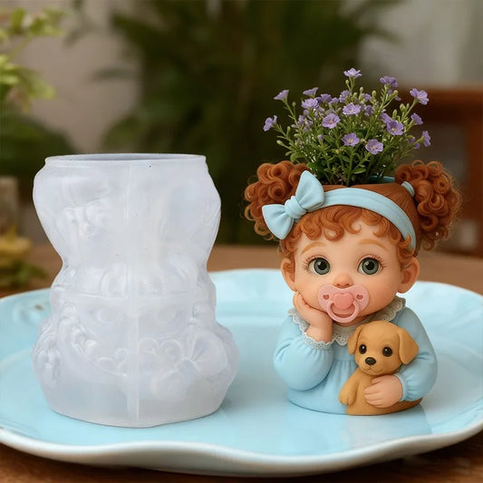 3D Baby & Dog Silicone Mold – DIY Resin, Candle & Gypsum Craft Craft Silicone Mold Oasis Select