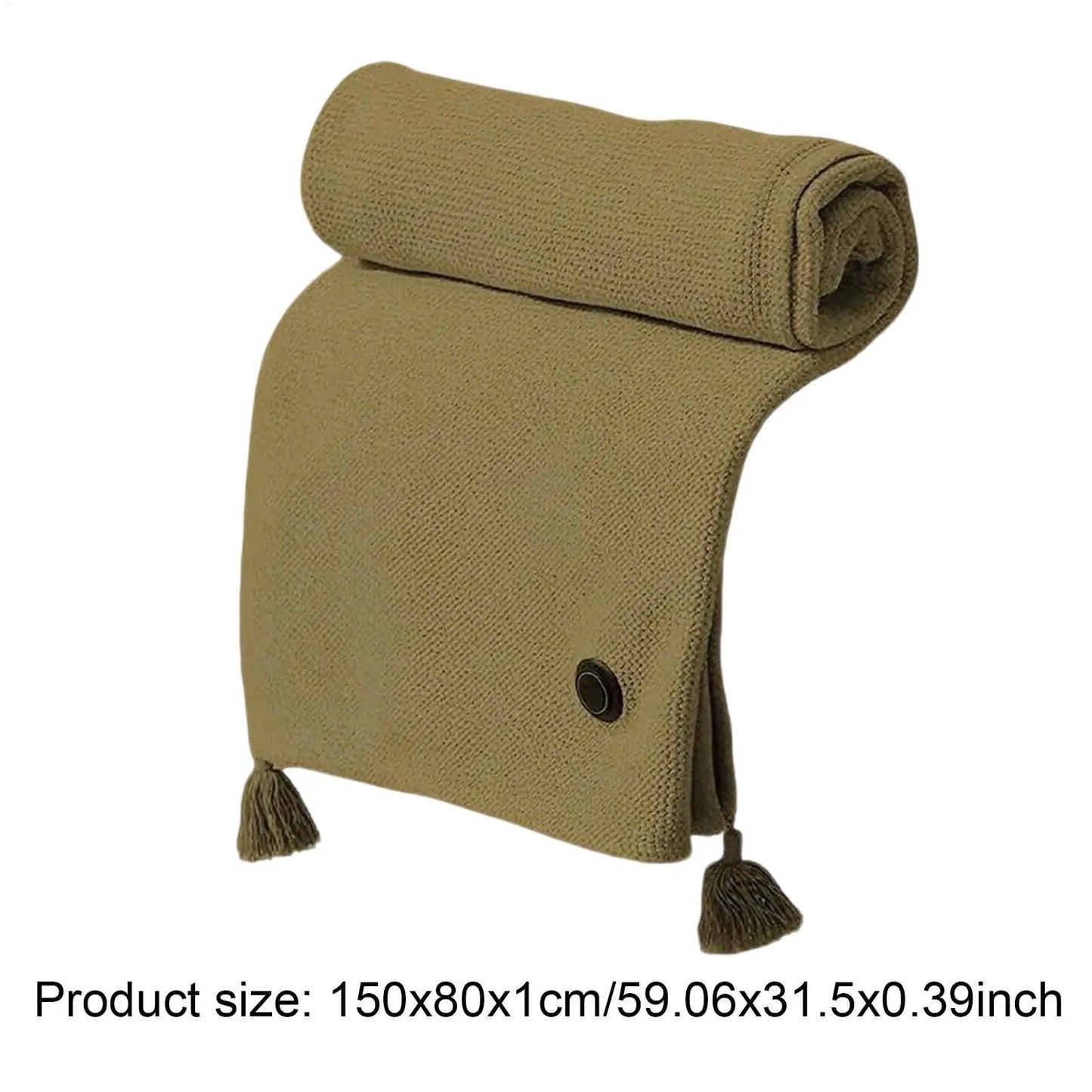 USB Heated Wearable Blanket – Foldable Electric Shawl for Travel