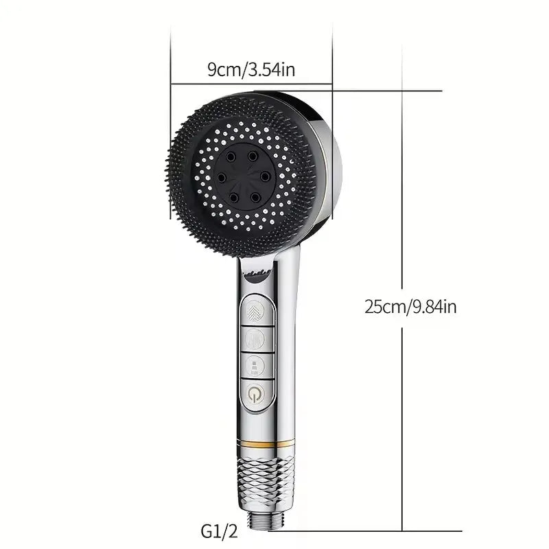 4-Mode Handheld Filter Shower Head – High Pressure & Water Saving