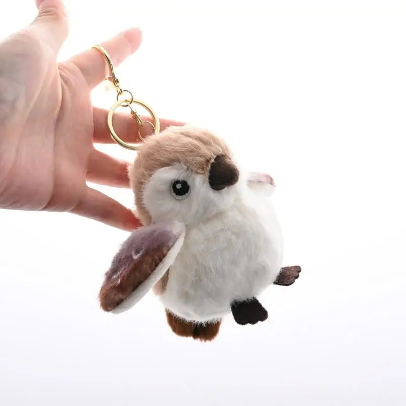Bird Plush Keychain Decorative Realistic Sparrow Pendant Cute Bag Charm Portable Wallet Accessories for School Bag Tote Peaceful Pleasures Health and Wellness