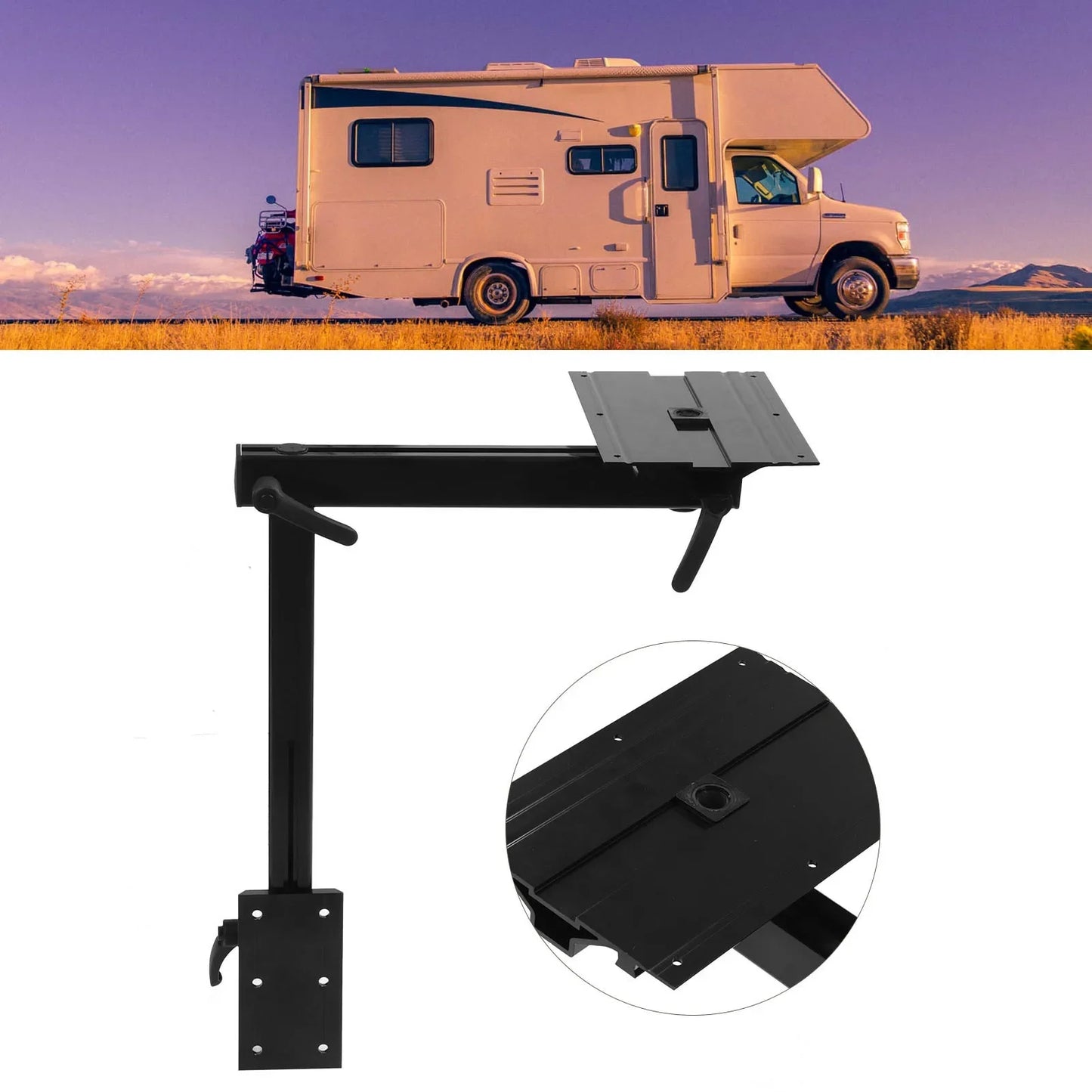 360 Rotation Smooth Appearance Bracket Motorhome RV Table Leg Base