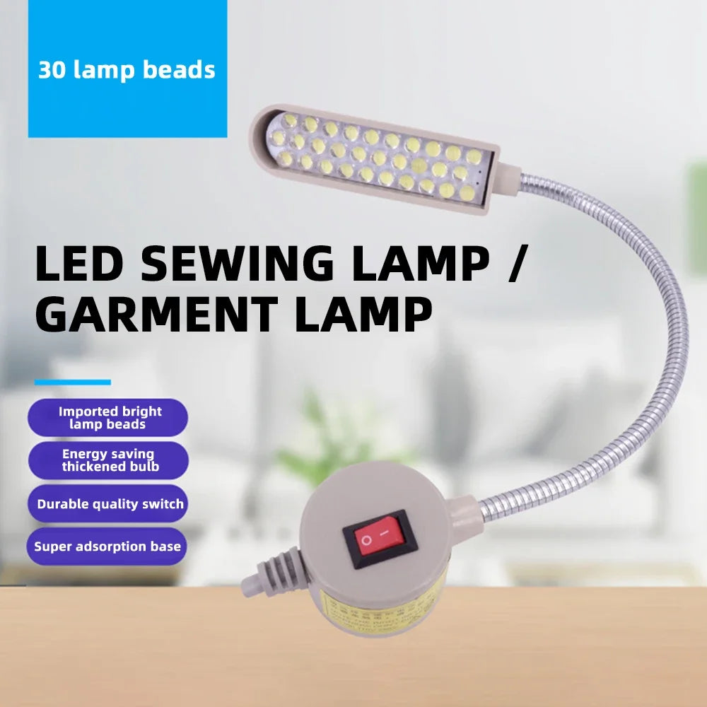 30 LED Sewing Machine Light – 360° Gooseneck Work Lamp