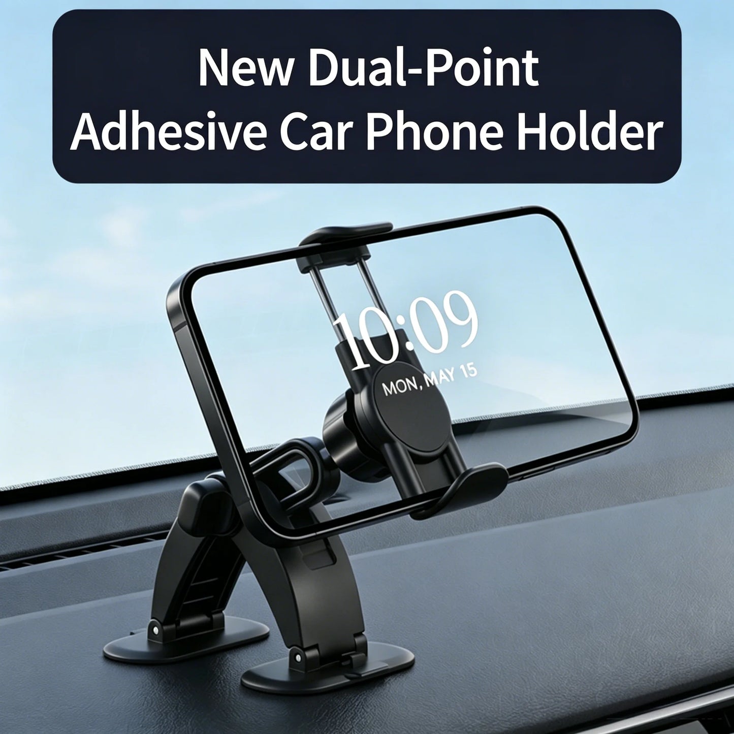 Universal 17mm Ball Head Car Dash Dual Self Adhesive Base 360 Degree Rotation Phone Holder Cellphone Support Bracket Accessories Peaceful Pleasures Health and Wellness