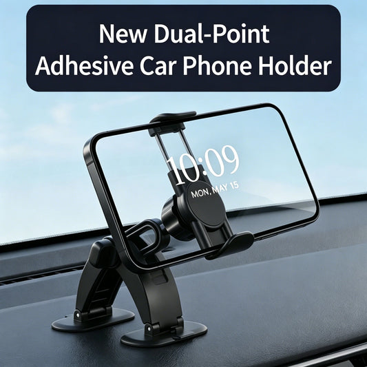 Universal 17mm Ball Head Car Dash Dual Self Adhesive Base 360 Degree Rotation Phone Holder Cellphone Support Bracket Accessories Peaceful Pleasures Health and Wellness