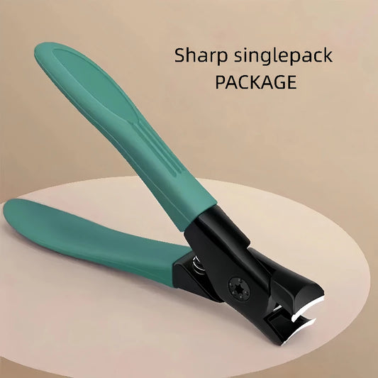 Anti-splash Large Opening Nail Clippers Trimmer Thick Nails Elderly Peaceful Pleasures Health and Wellness Green