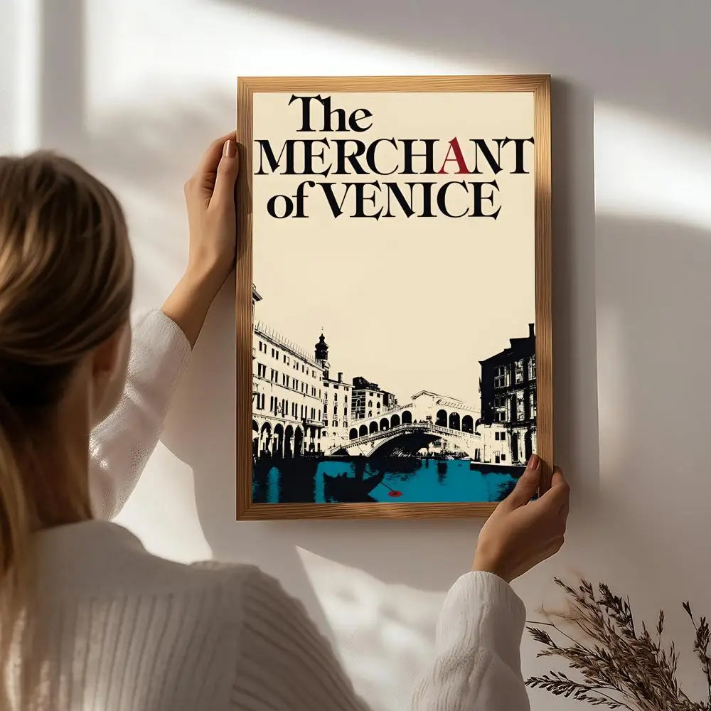 Drama T-The Merchant of Venice Poster HD Self Adhesive Waterproof Wall Art Ideal for Home Office Dorm Bedroom Great Gift Peaceful Pleasures Health and Wellness White2 50X70cmNoframe