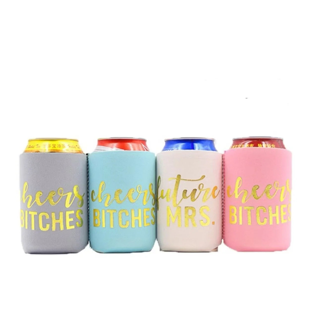 Cooler Sleeves Bulk Sublimation Insulated Foam Beer Collapsible Plain