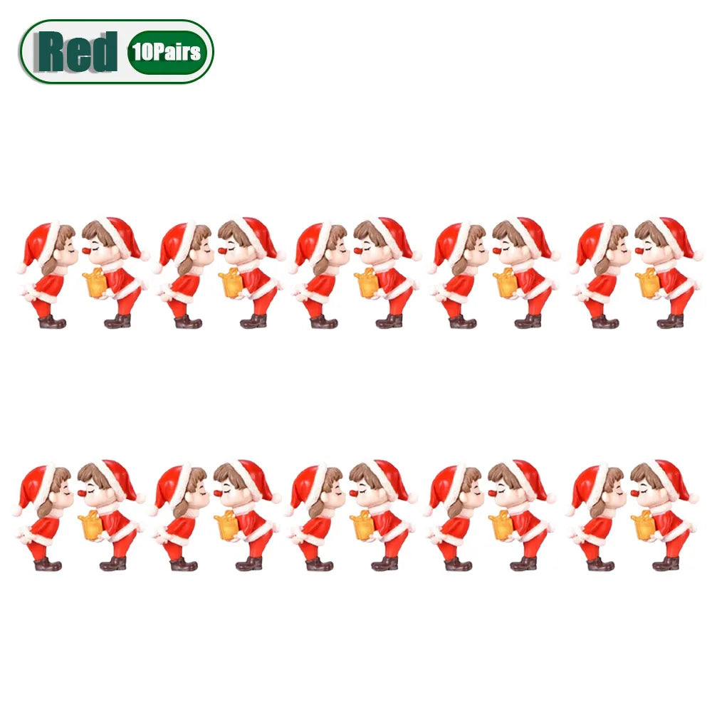 Mini Christmas Couple Dolls | Desktop Ornaments 1–20 Pairs