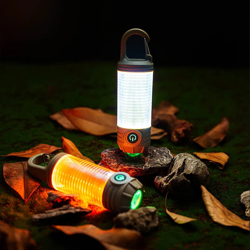 Portable Multi-Mode Camping Flashlight with Hook | 6 Modes