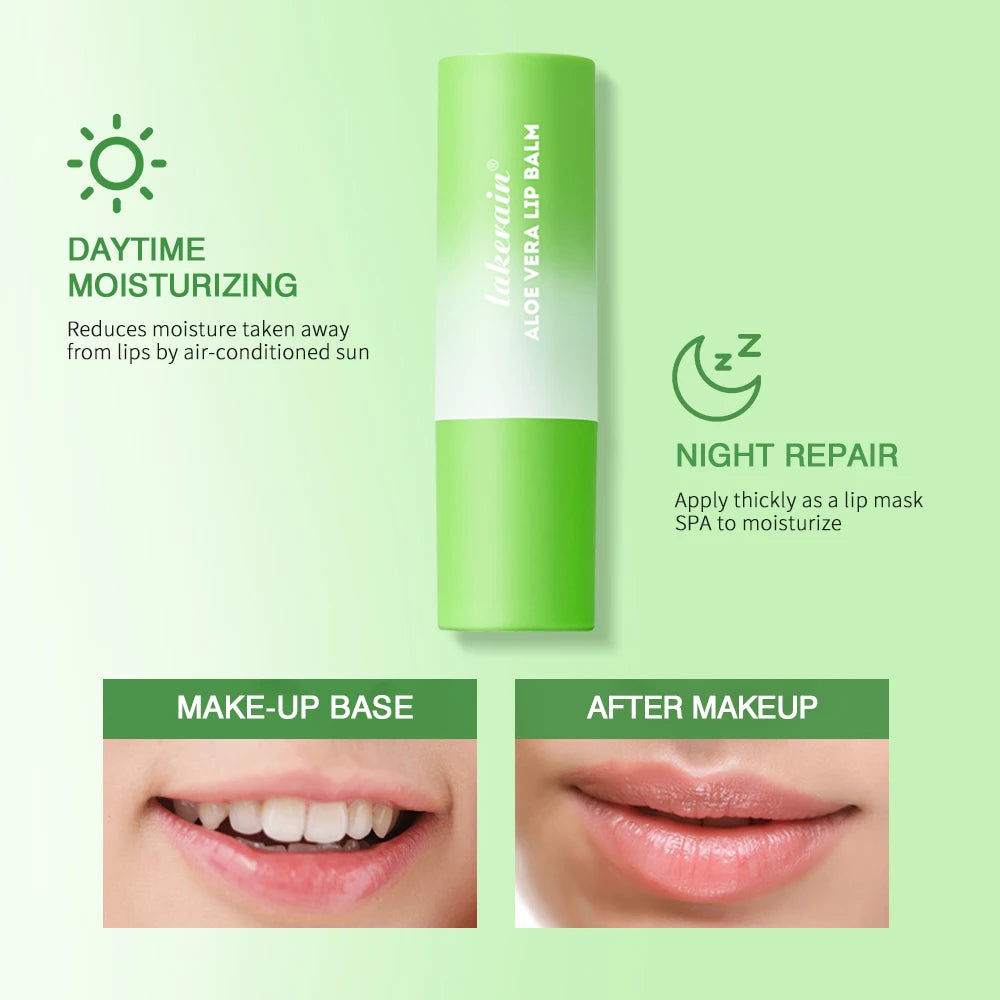 Natural Aloe Vera Lipstick Long-Lasting Refreshing Moisturizing Daily Care Lip Balm Fade-Resistant Nourishing Lip Care Peaceful Pleasures Health and Wellness