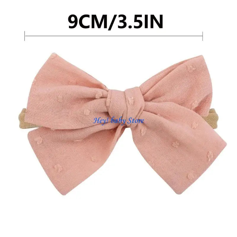 Baby Girl Bowknot Headband | Soft Elastic 0–24 Months